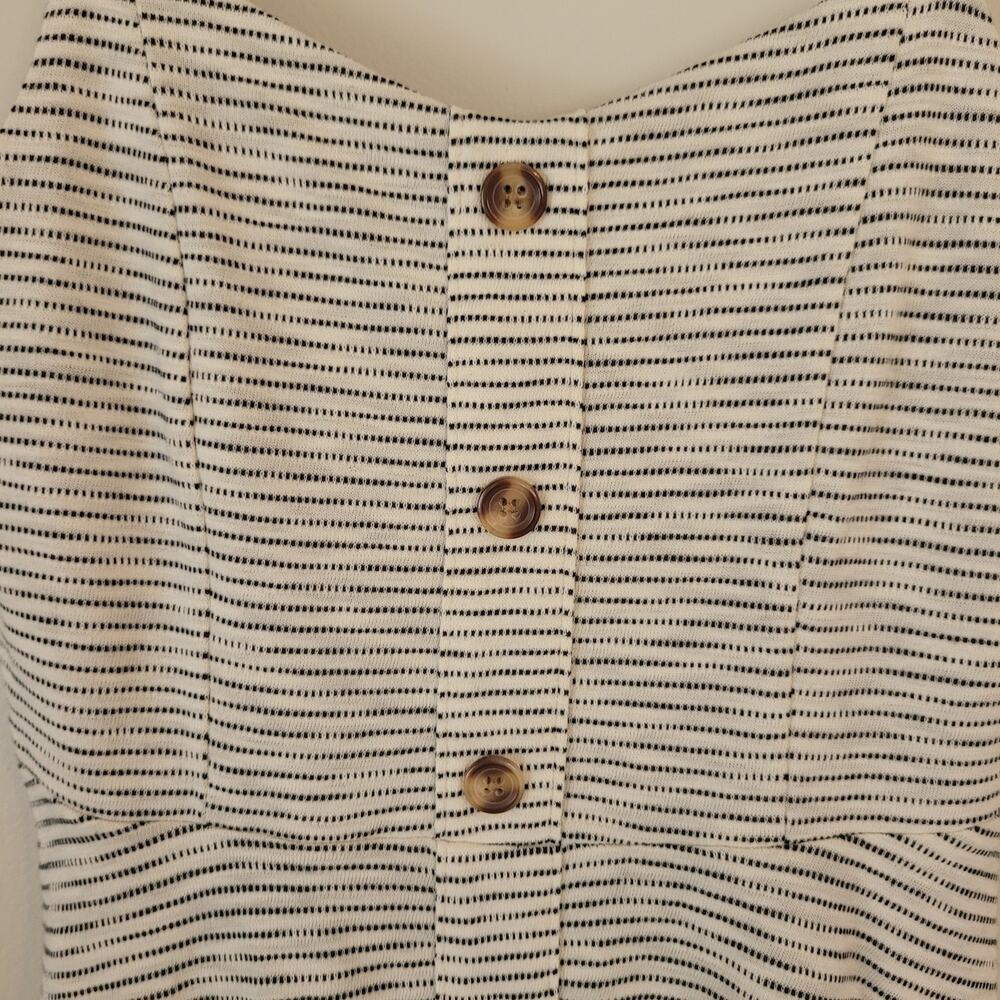 Old Navy Dress Casual Dress A-Line Striped Black and Off-White XS NWT - Picture 4 of 6